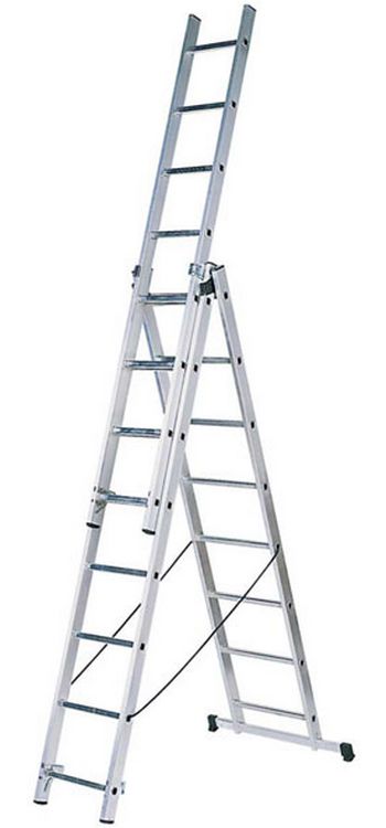 WT 3x10 - 3-х секционная алюминиевая лестница-стремянка